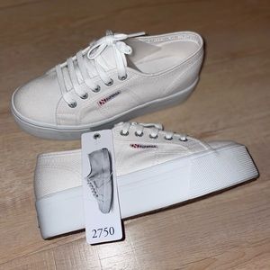 Superga 2750 Platform White Sneakers